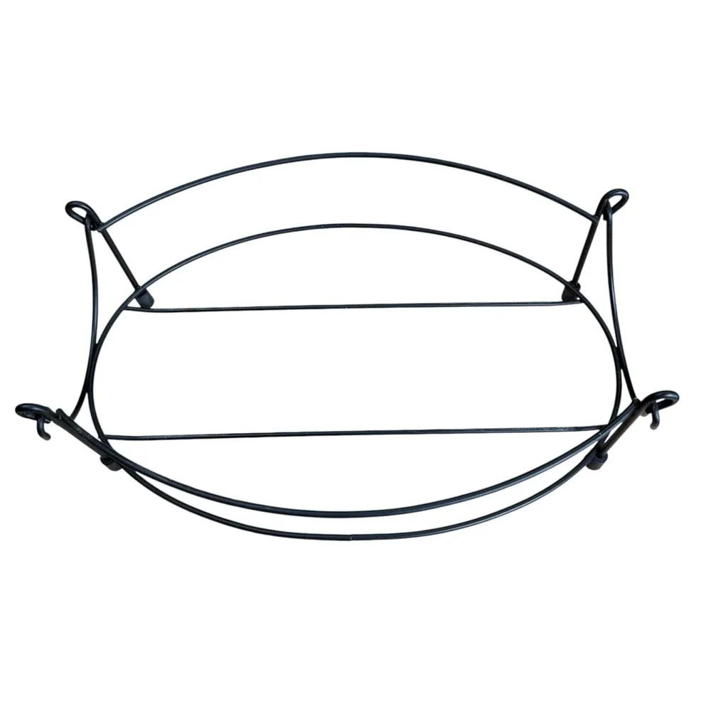 Temptations Old World Orange Acorn & Leaves 2.5qt W/ Handled Metal Carrying Rack
